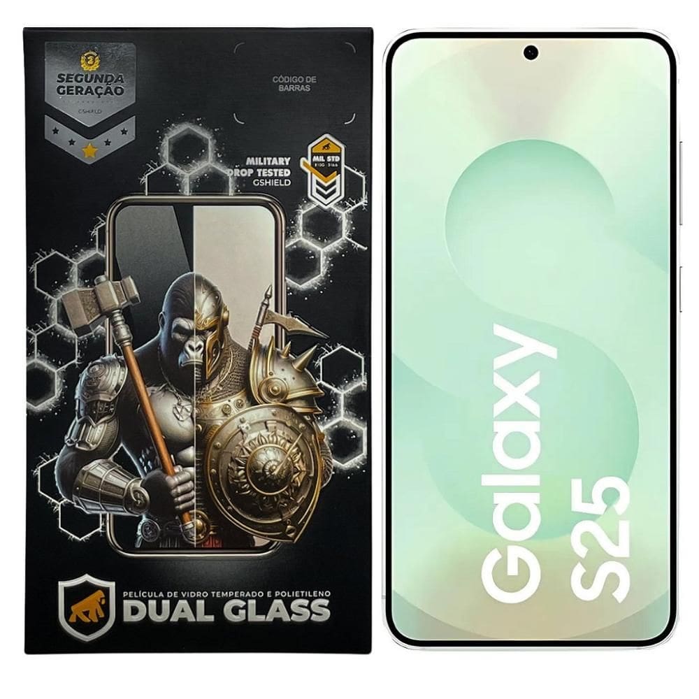 Película para Samsung Galaxy S25 - Dual Glass Preta - Gshield