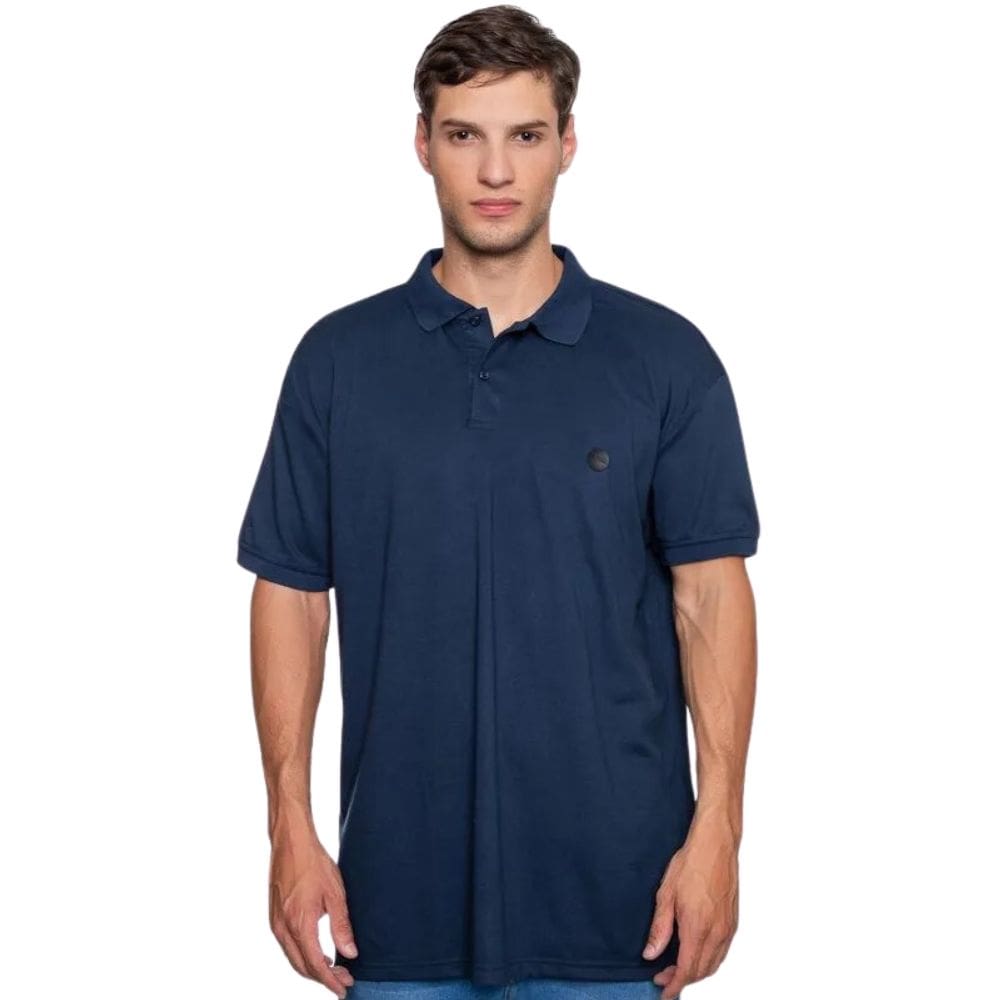 Camisa Polo Plus Size Masculina Fatal Piquet Azul Marinho 29547