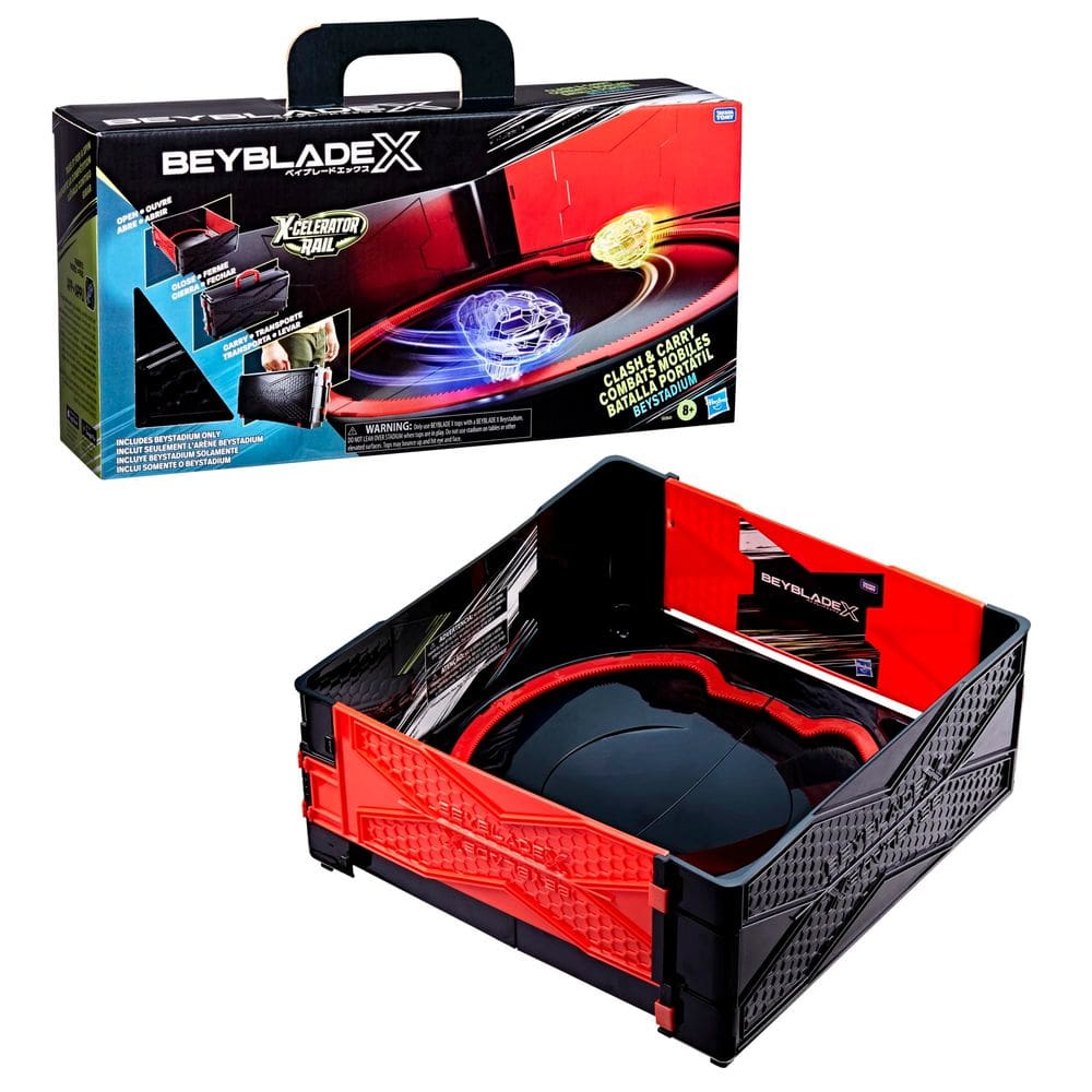 Battle Arena Beyblade X Clash & Carry Beystadium com mais de 8 anos