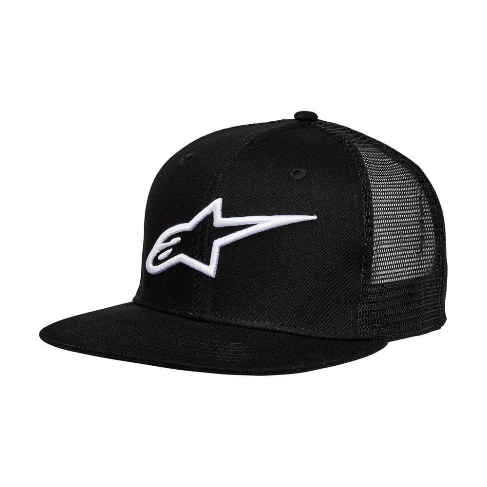 Chapéu Alpinestars Corp Trucker Snapback para homem, preto