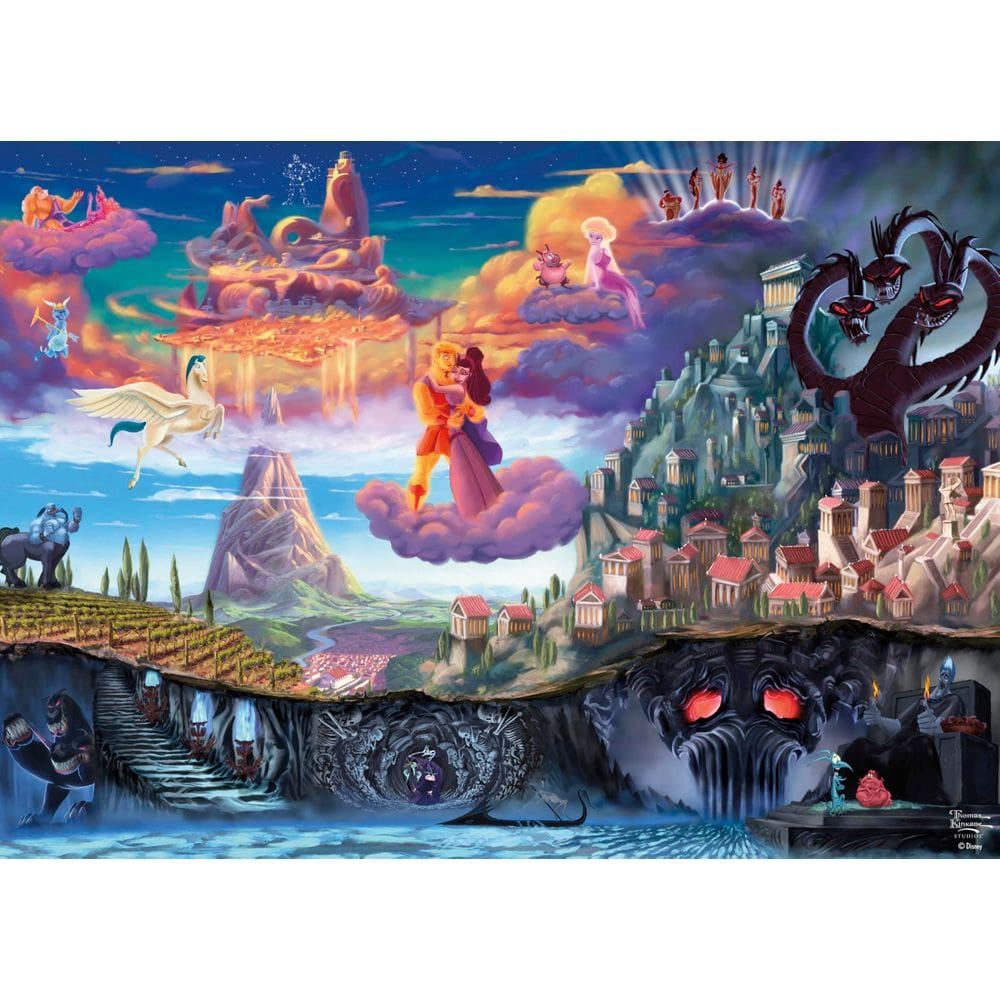 Quebra-cabeça Ceaco Thomas Kinkade Disney Hercules 1000 unidades