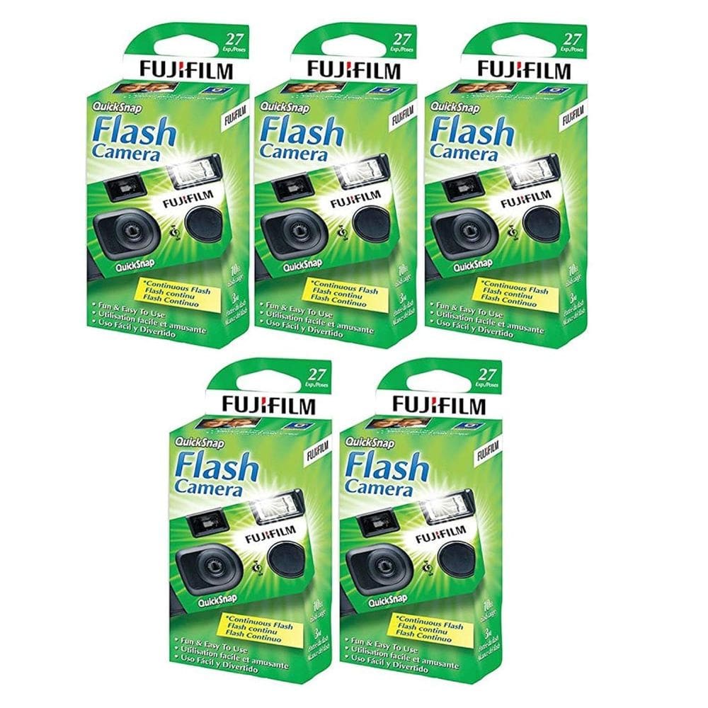 Câmera descartável Fujifilm QuickSnap Flash 400 35mm (5 caixas)