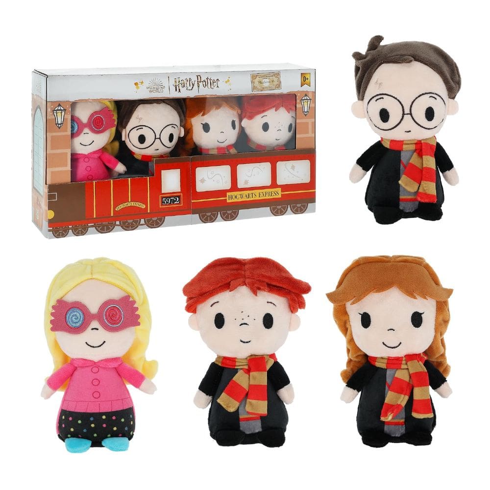 Conjunto de pelúcia Harry Potter Hogwarts Harry Ron Hermione Luna