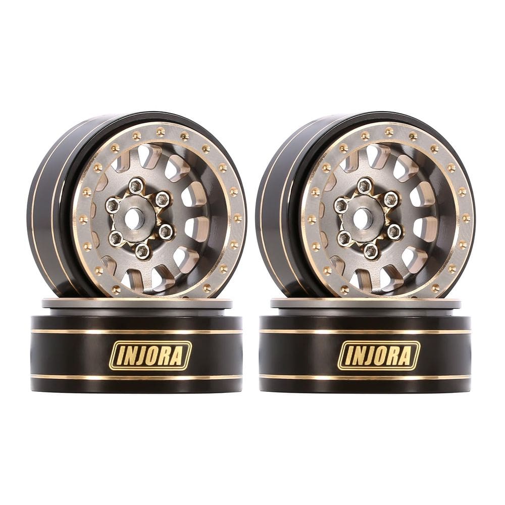 Jantes de roda INJORA 1.0 Plus Brass Beadlock 4PCS para TRX4M SCX24