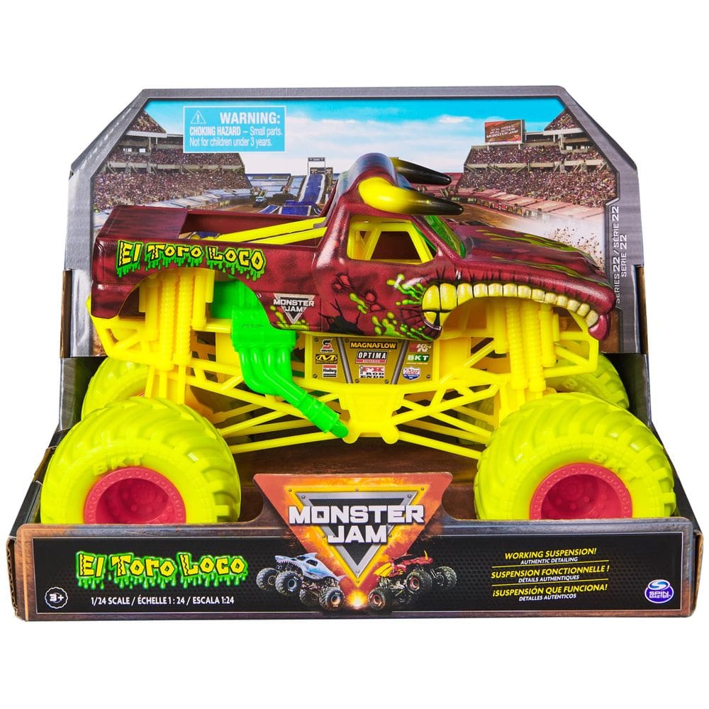 Monster Truck fundido sob pressão para colecionador Monster Jam El Toro Loco 1:24