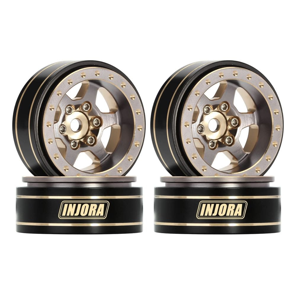 Rodas de roda INJORA 1.0 Plus Brass Beadlock para 1/24 1/18 RC Crawler