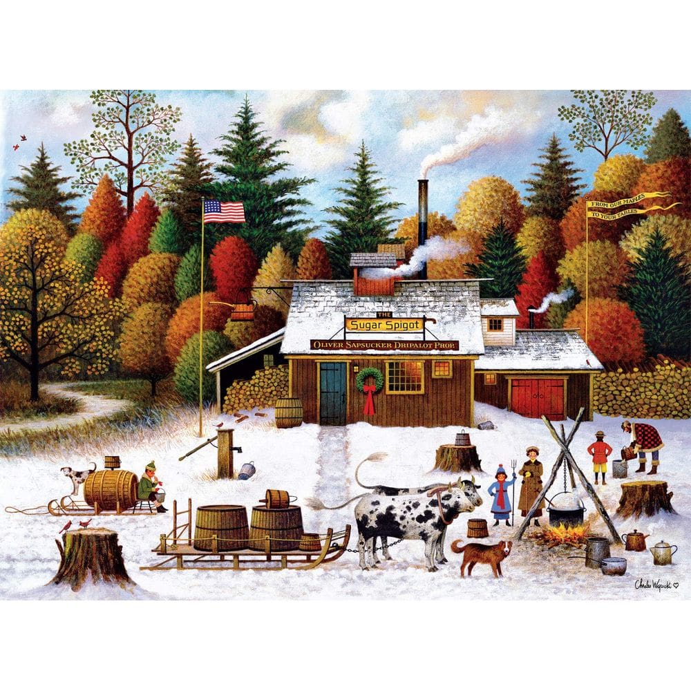 Quebra-cabeça Buffalo Games Charles Wysocki Vermont 1000 unidades