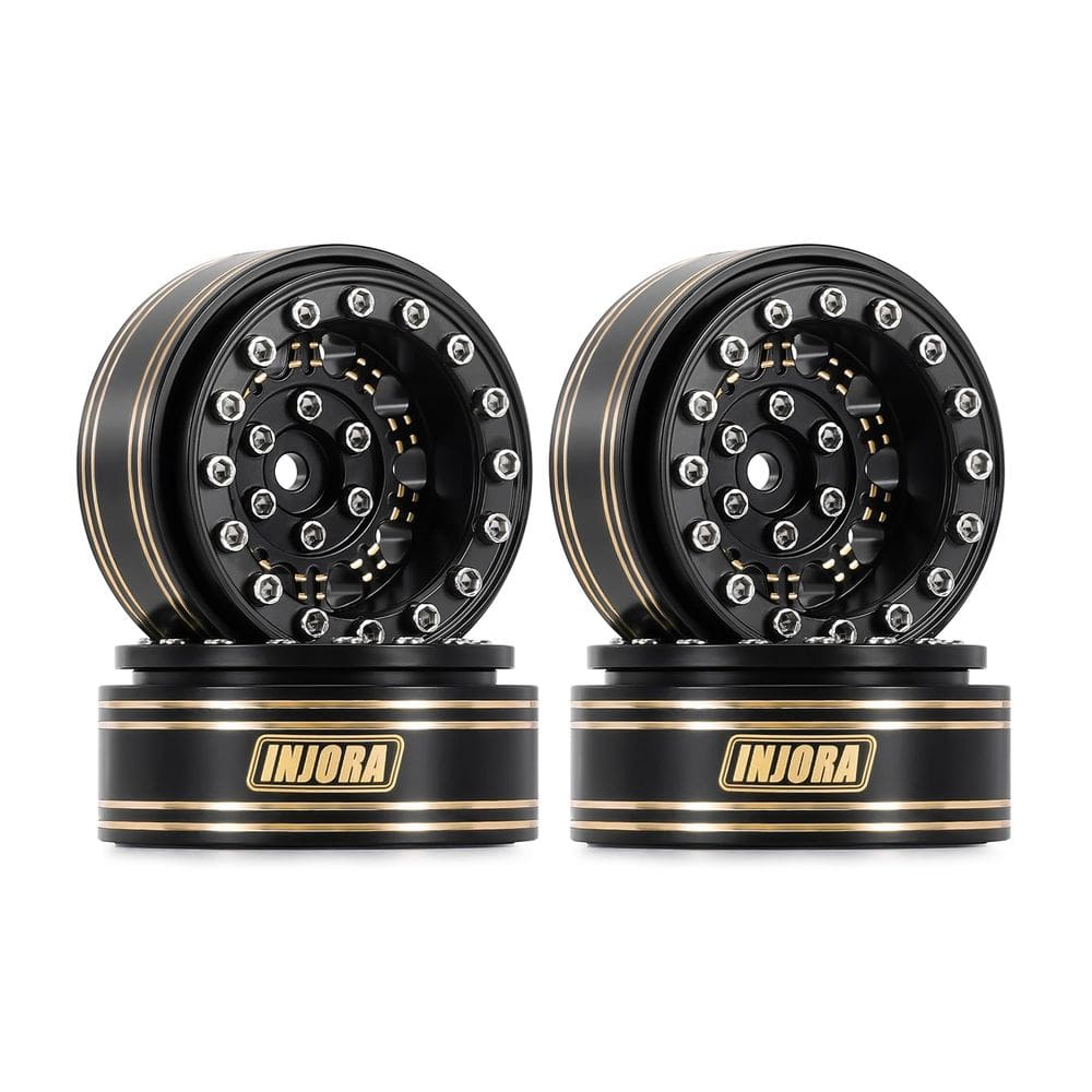 Jantes de roda INJORA 1.3 Beadlock Brass para TRX4M SCX24 1/24 1/18