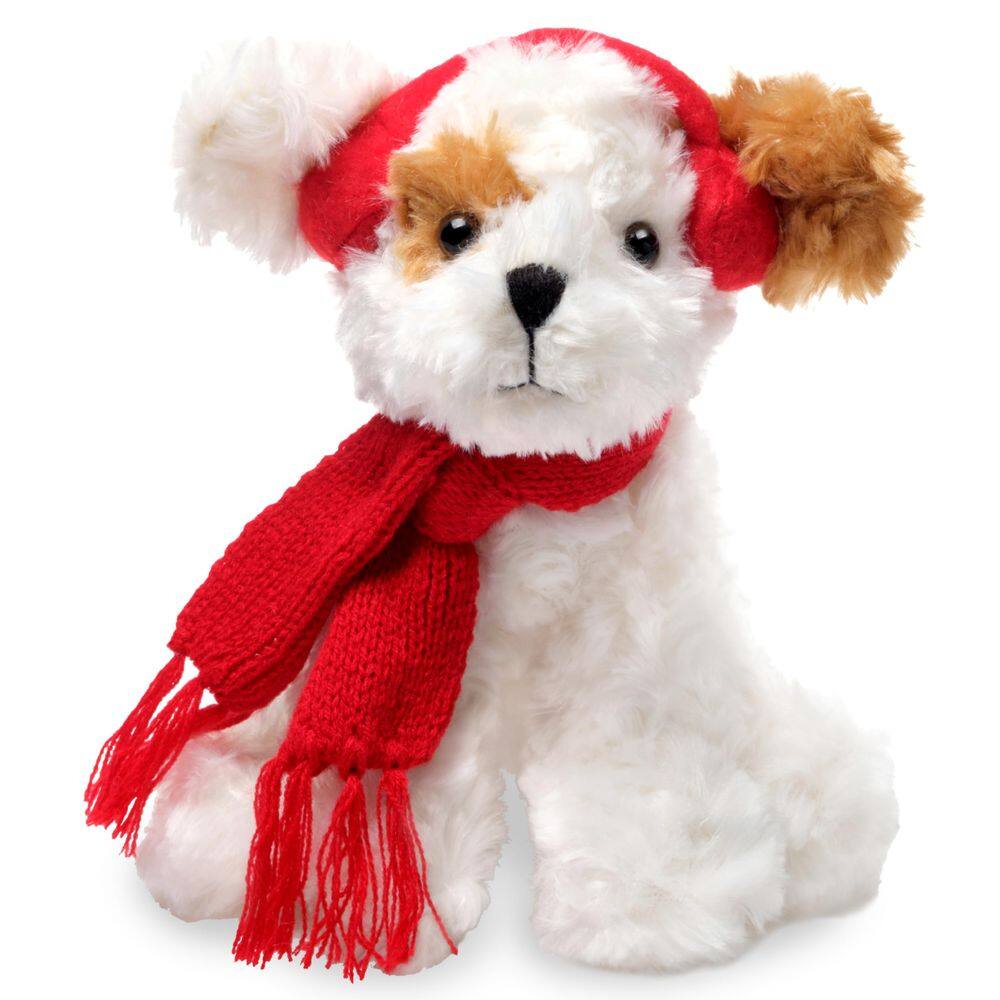 Cachorro de pelúcia Bearington Chilly Christmas 19 cm branco para crianças