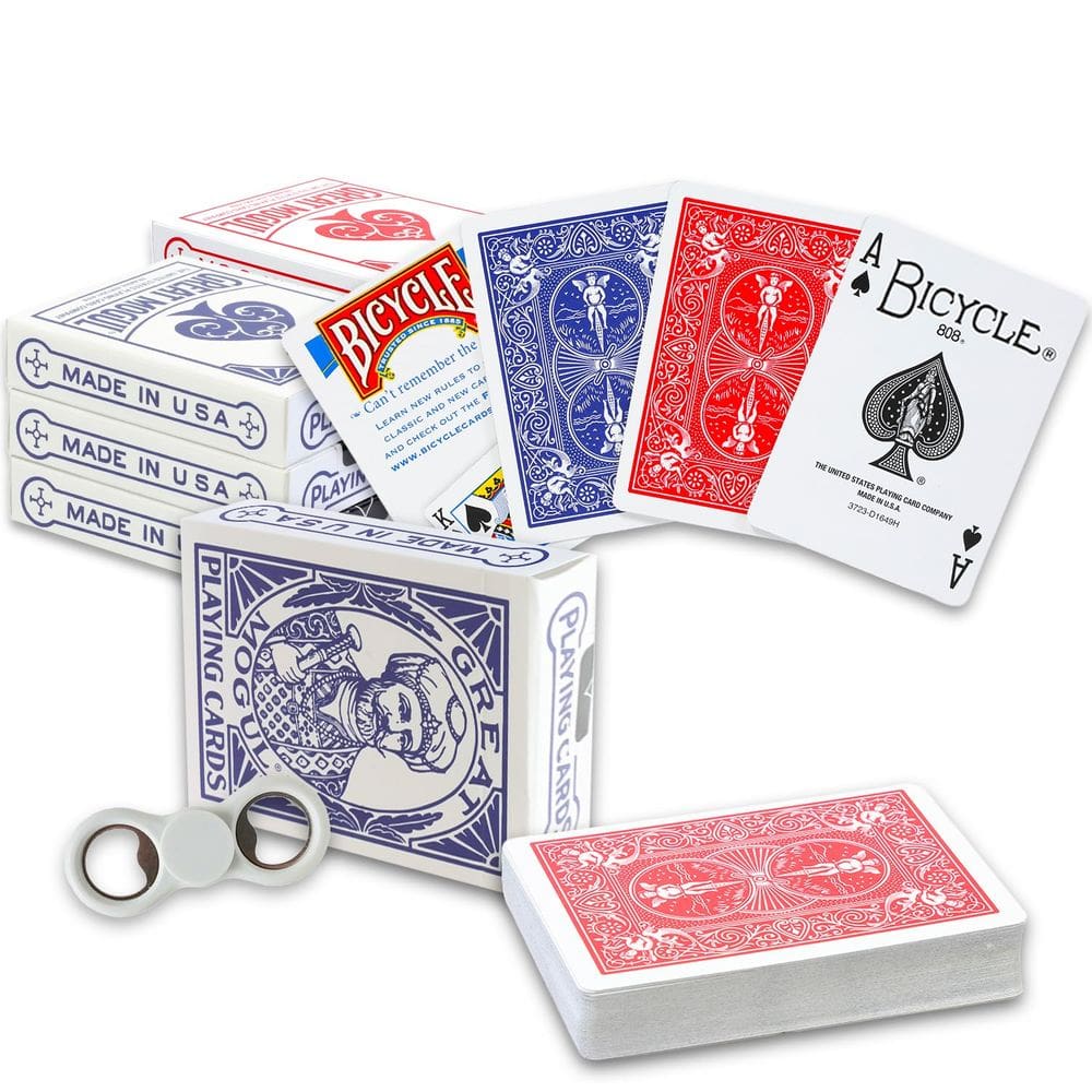 Pacote de 6 cartas de baralho Bicycle Vintage Great Mogul Rider