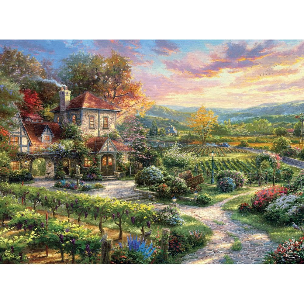 Quebra-cabeça Buffalo Games Thomas Kinkade Wine Country 1000 unidades