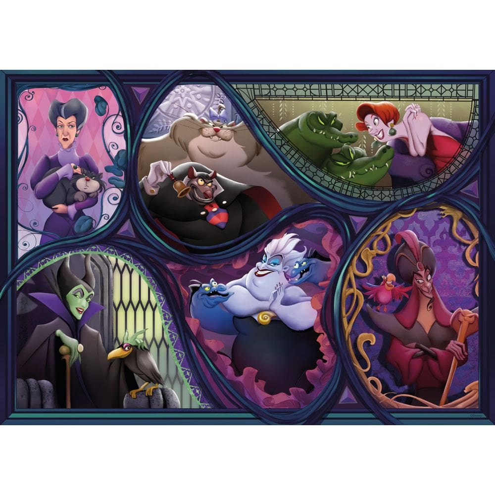 Quebra-cabeça Ceaco Disney Villains e seus animais de estimação 1000 peças
