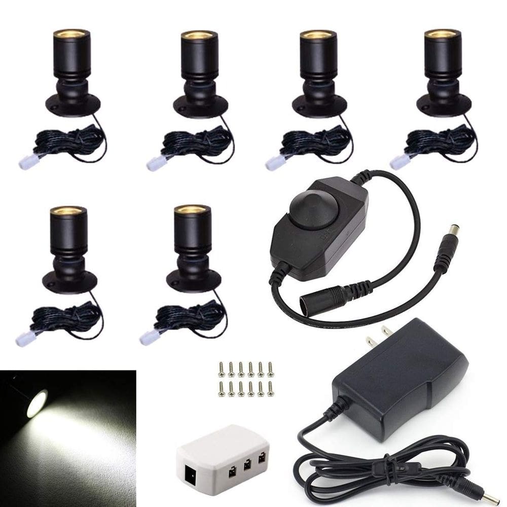 Refletor LED Jorunhe 1,5 W para armário de joias (pacote 6)