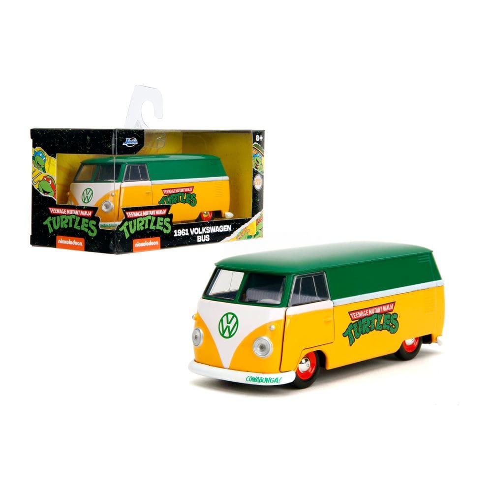 Modelo de carro fundido sob pressão Jada Toys Hollywood Rides TMNT 1961 VW Bus