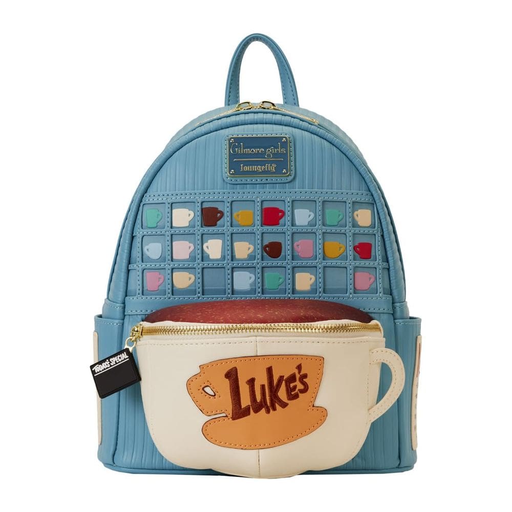Bolsa de ombro Loungefly Gilmore Girls Luke`s Diner, caneca de café com cúpula