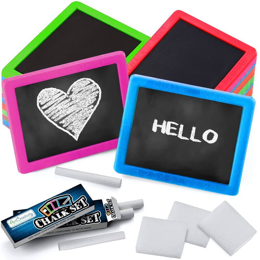 Conjunto de lousa ArtCreativity Neon para crianças com 24 kits e acessórios