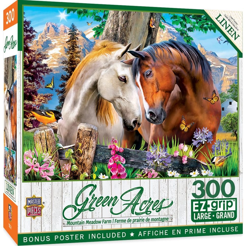 Obras-primas do quebra-cabeça Mountain Meadow Farm 300 peças