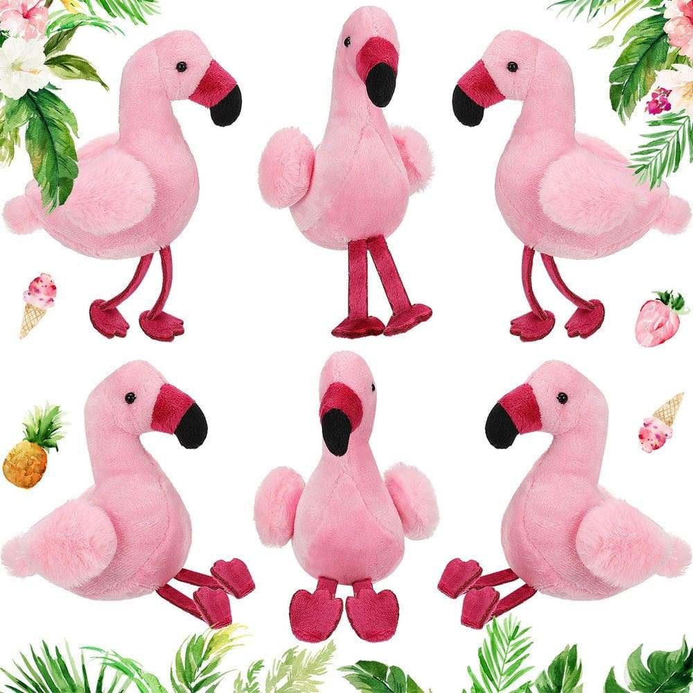 Brinquedos de pelúcia para animais de pelúcia Skylety Flamingo 12 cm 6 peças