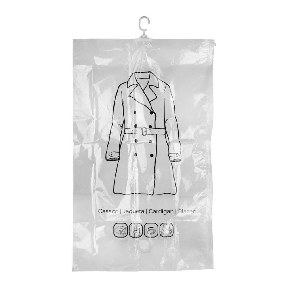 Saco À Vácuo Com Cabide Organiza Jaqueta Casaco 67Cm X 109Cm