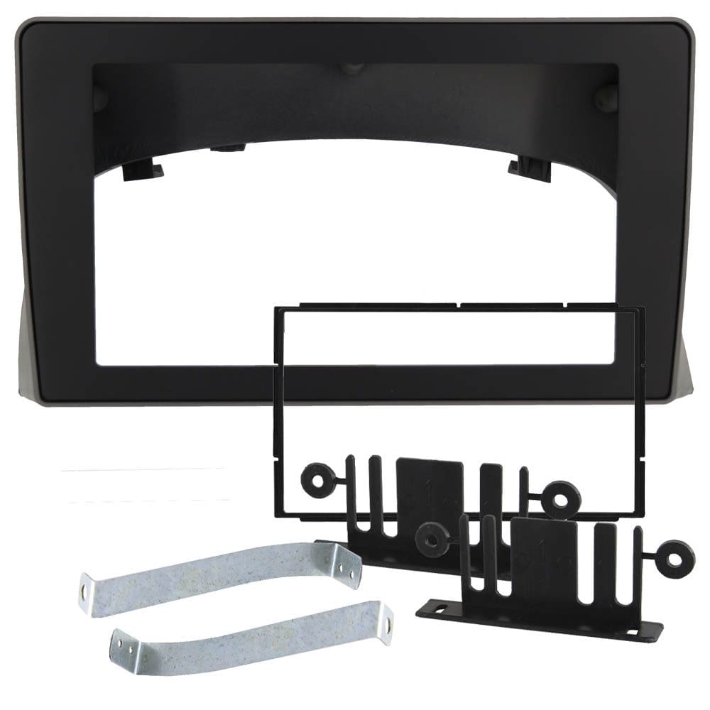 Moldura Painel 2 Din 7\" Polegadas Fiat Palio, Siena, Strada, Weekend 1996 até 2005 Cinza