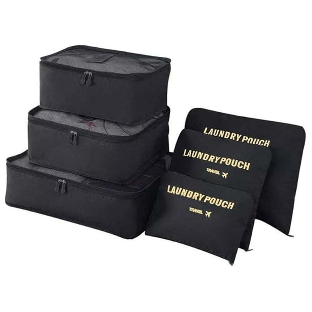 Jogo De Necessaire Com 6 Peças Seanite Travel - Preto