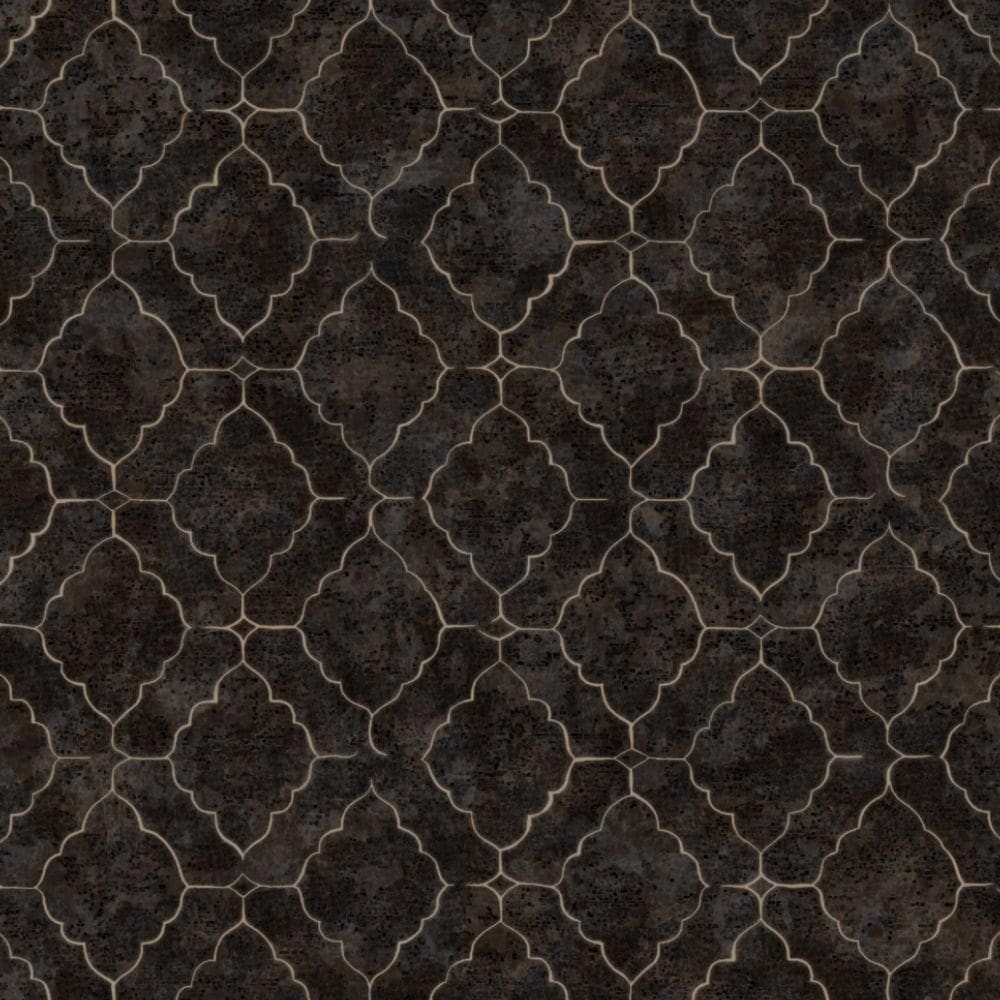 Papel De Parede Vip Geométrico Preto E Marrom Vip1034