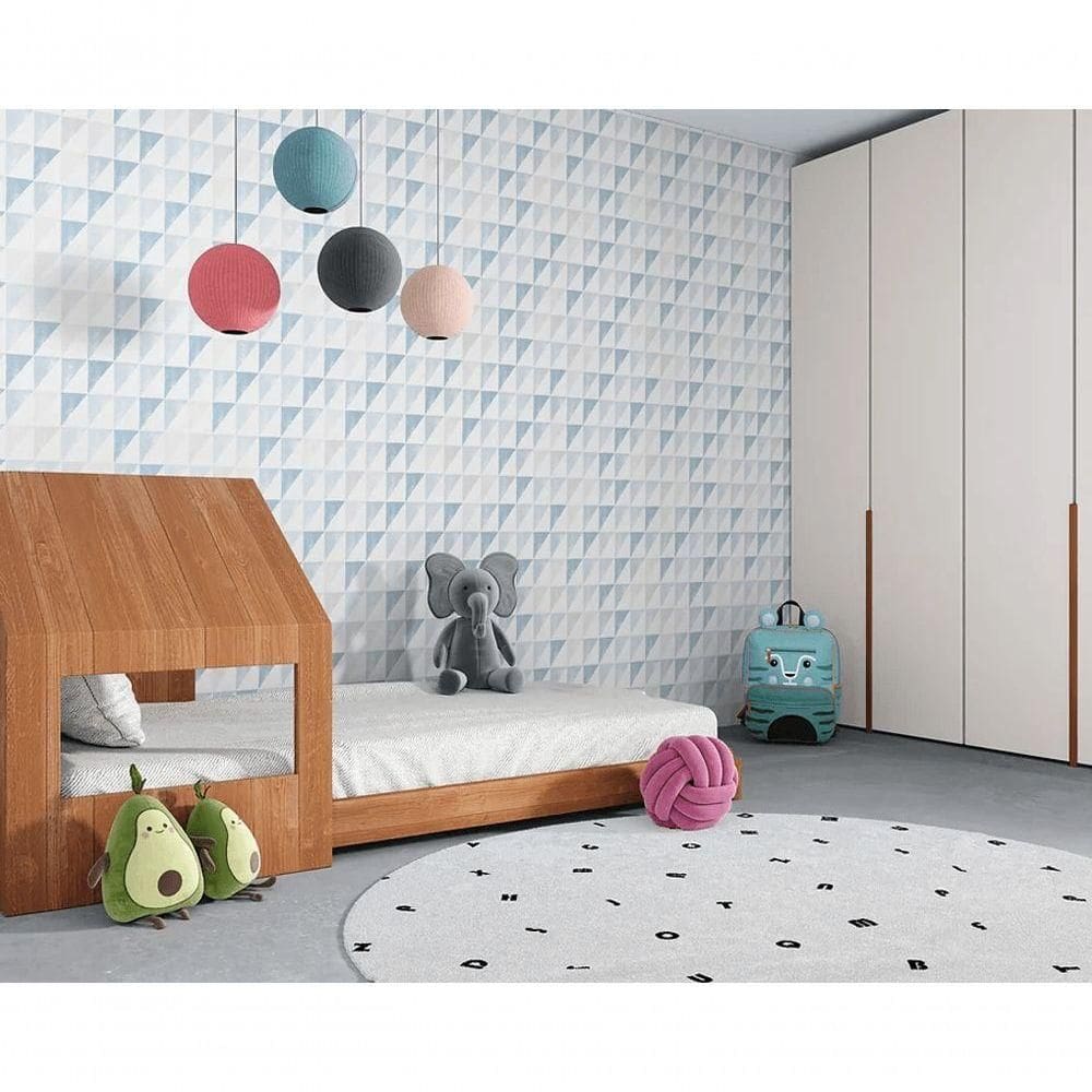 Papel De Parede Sonhos Triângulo Azul 4200