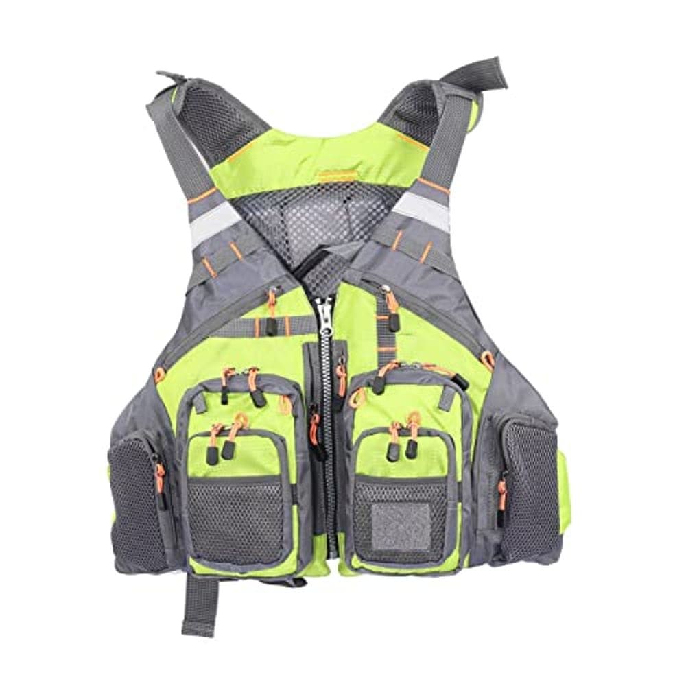 Colete de pesca JKSPORTS Fly Fishing Safety Life Jacket verde