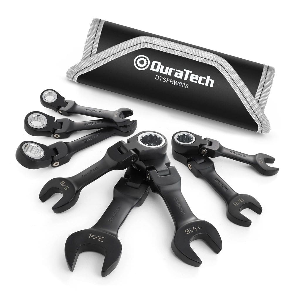 Conjunto de chaves DURATECH Stubby Flex-head Ratcheting 8 peças SAE