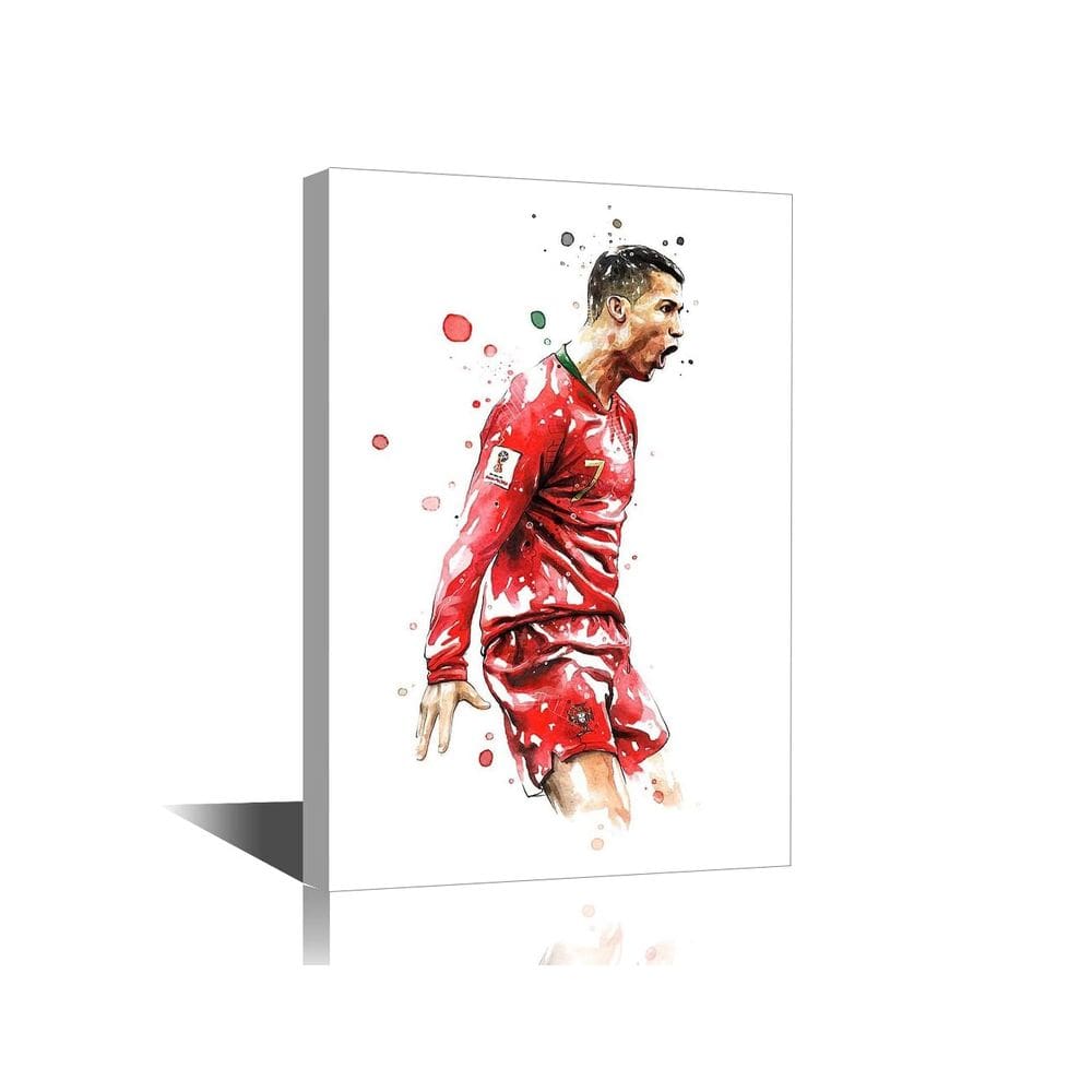 Arte de parede em tela TISHIRON Football Star CR7 Poster 40x60cm