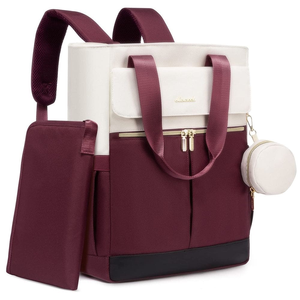 Mochila para fraldas LOVEVOOK multifuncional vermelho-branco