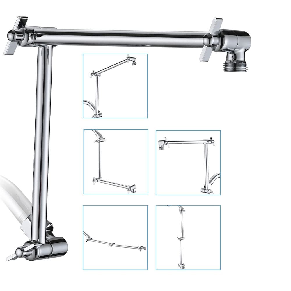 Braço de extensão de chuveiro PDPbath 16 Upgrade Solid Brass Chrome