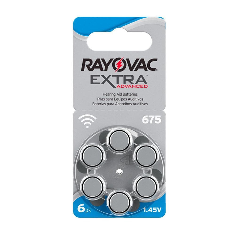 Bateria Auditiva Tamanho 675 Com 6 675Aux-6Xebra