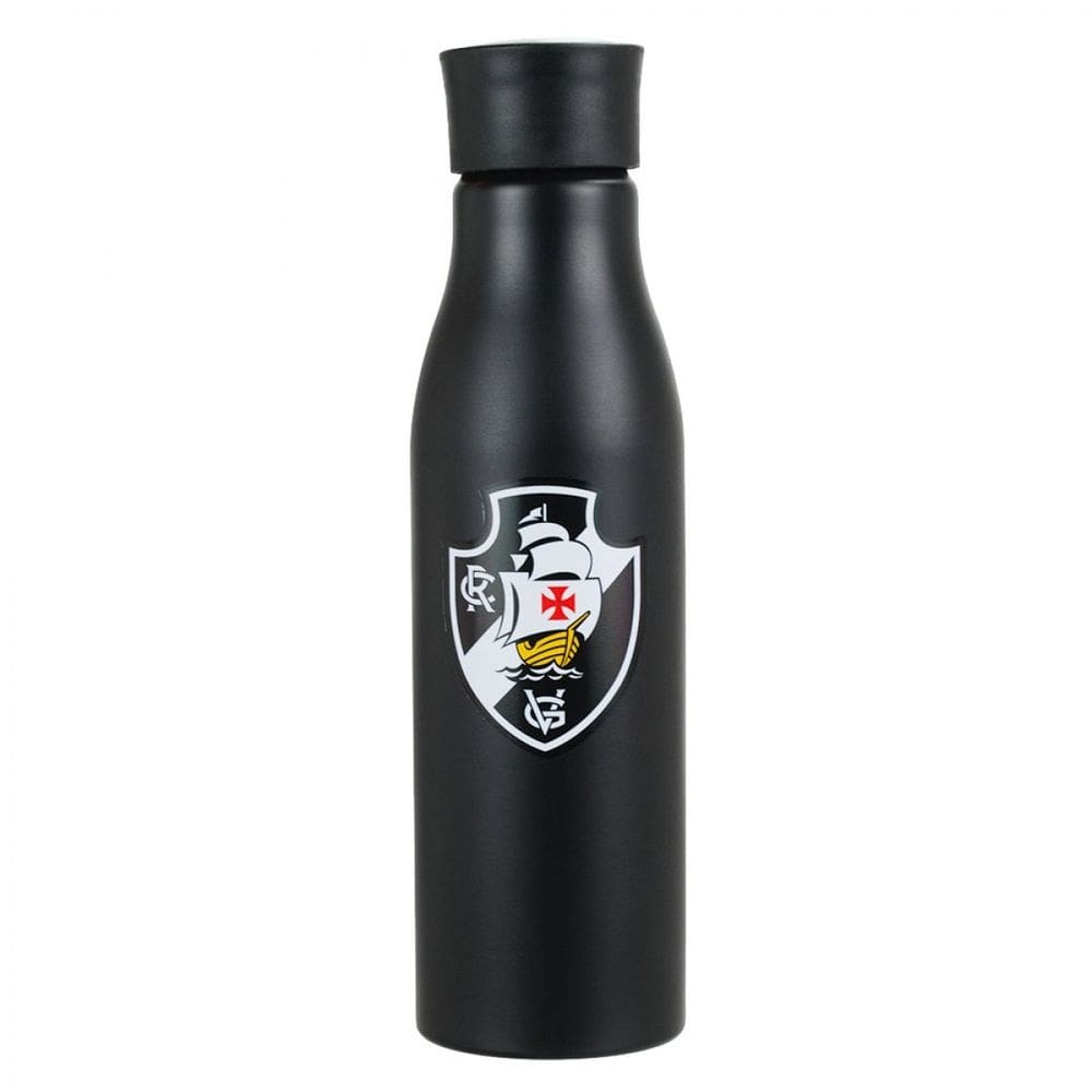 Garrafa Alumínio Vasco Preta 600 ML - QH073-7-B