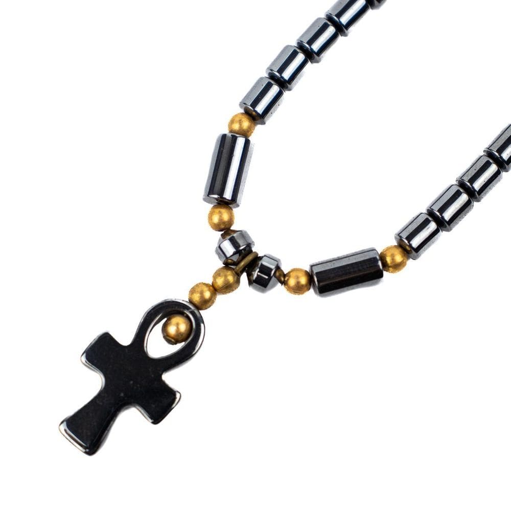 Colares Duplos Pedra Natural Hematita- Escolha O Modelo