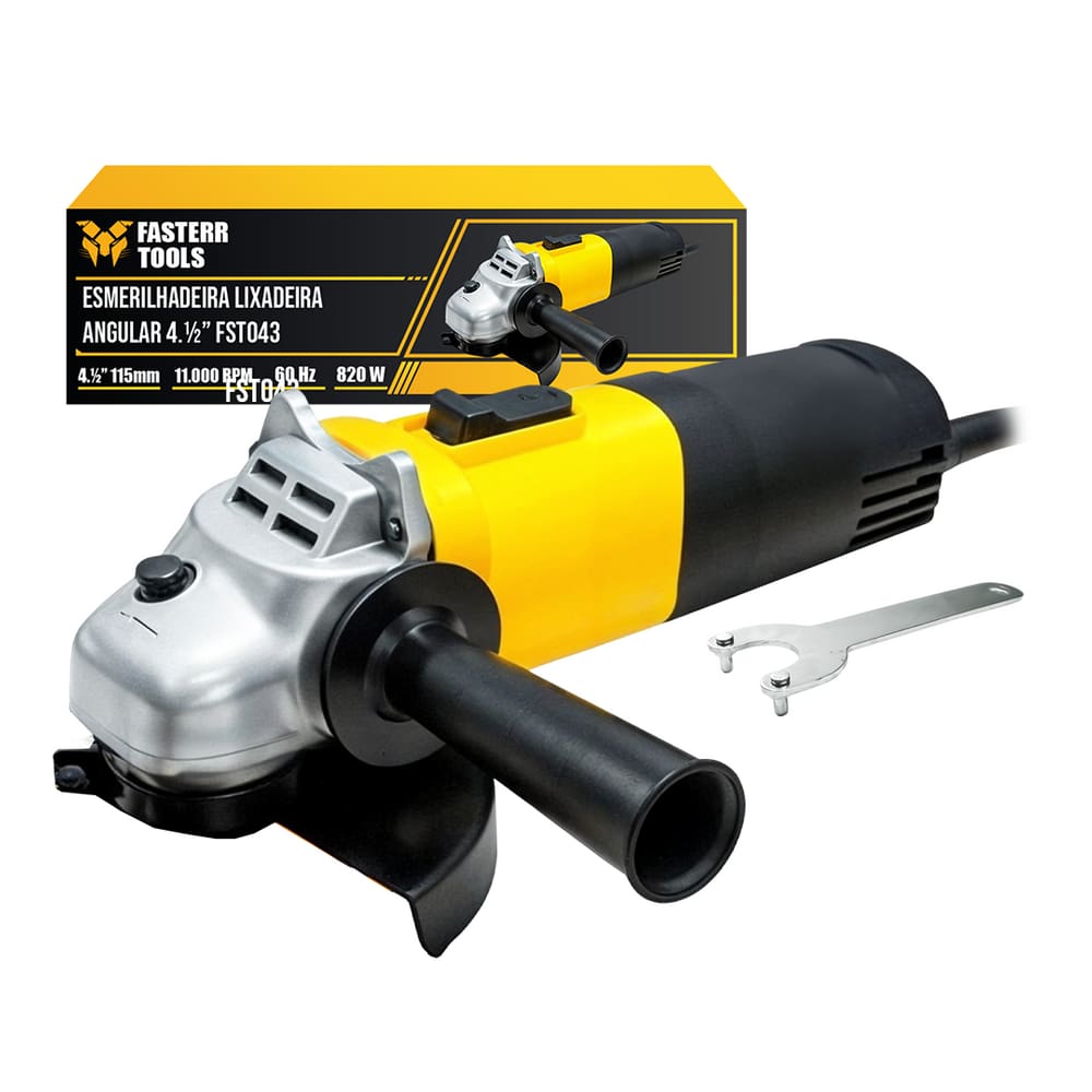 Esmerilhadeira Lixadeira Angular 220v 820W 11000 Rpm Fasterr FST044