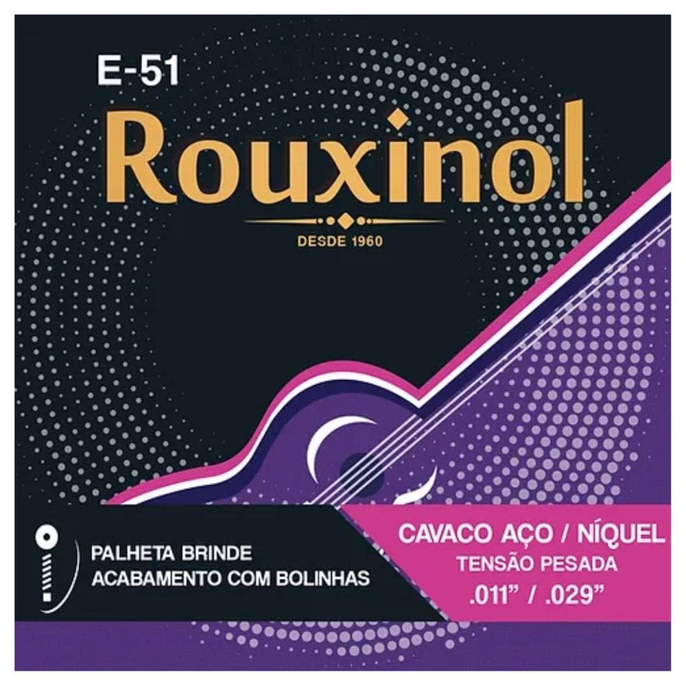 Encordoamento Cavaquinho Elétrico Acústico Rouxinol E51 0.11” PRE51L