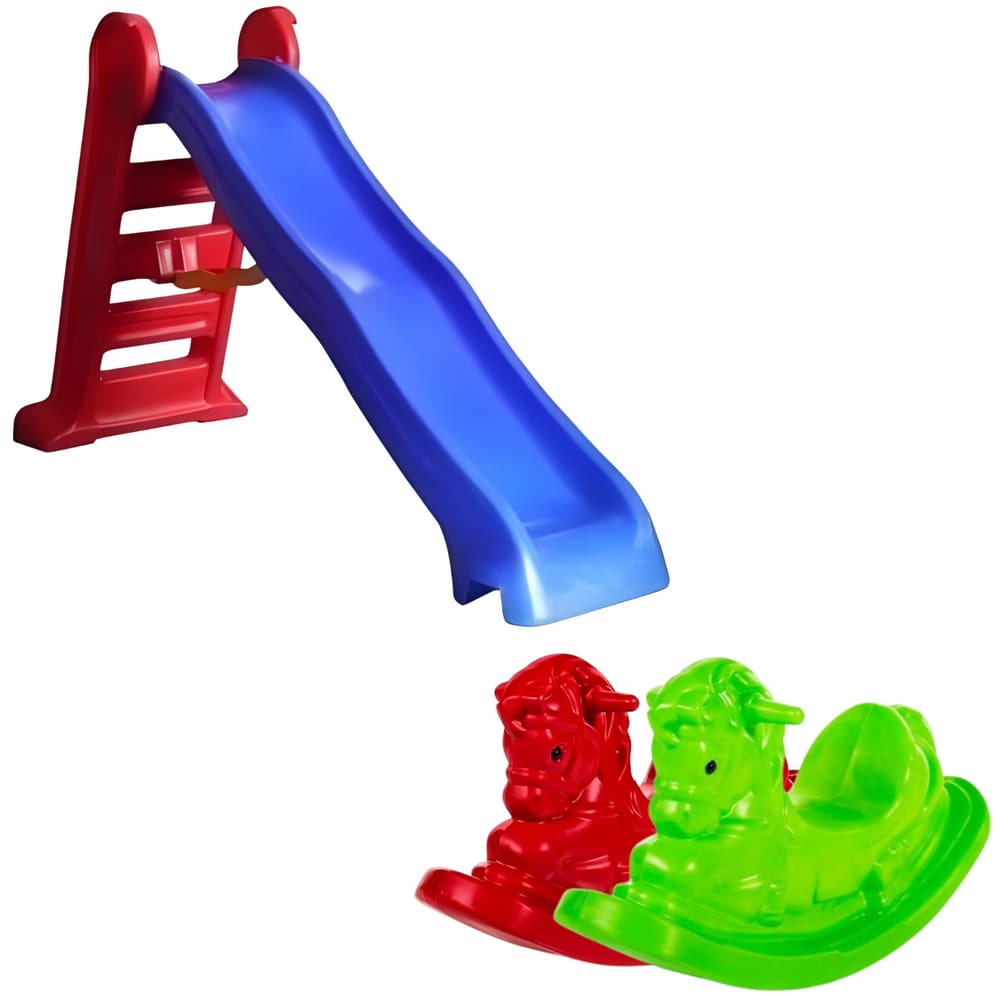 Kit Escorregador Grande 2 Gangorra 1 Lugar