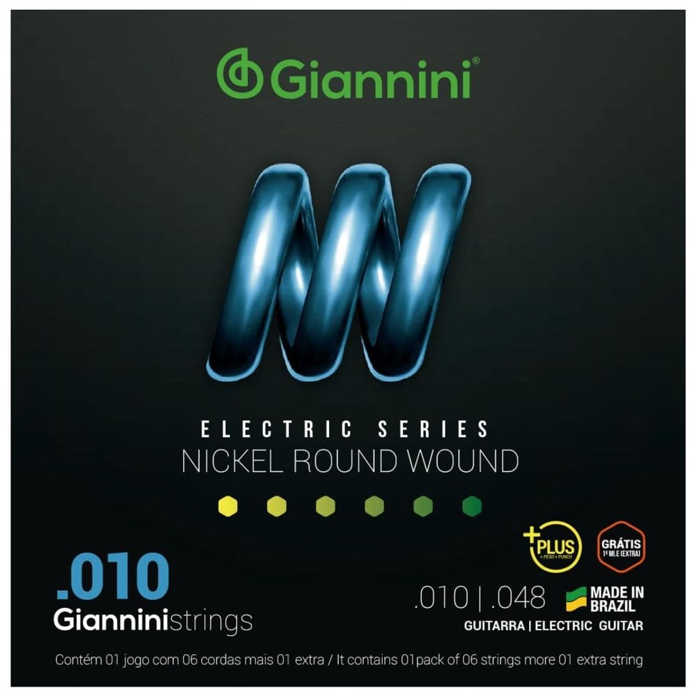 Encordoamento Guitarra Giannini Electric Nickel GEEGSTP10 Plus.010"