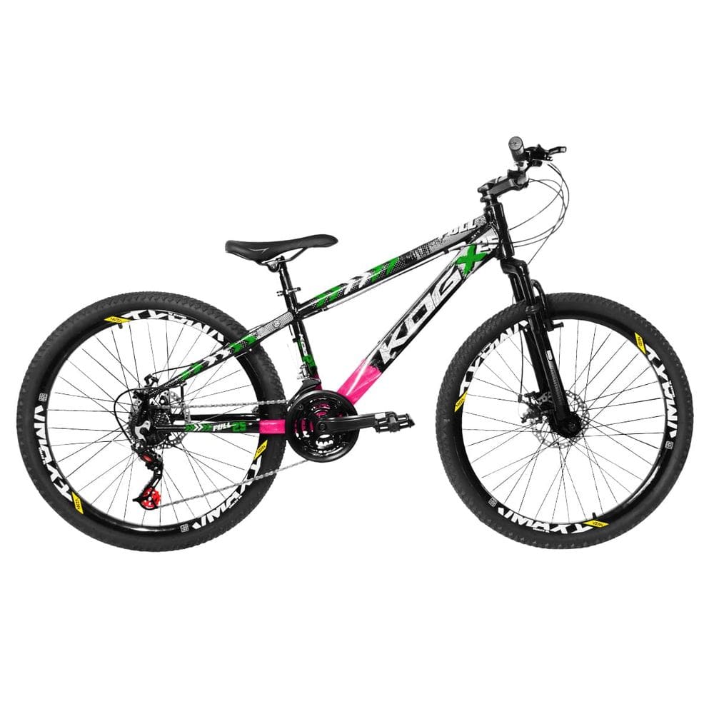Bicicleta Aro 26 KOG Freeride X25 Viking 18 Marchas Shimano F. Disco e Vmaxx