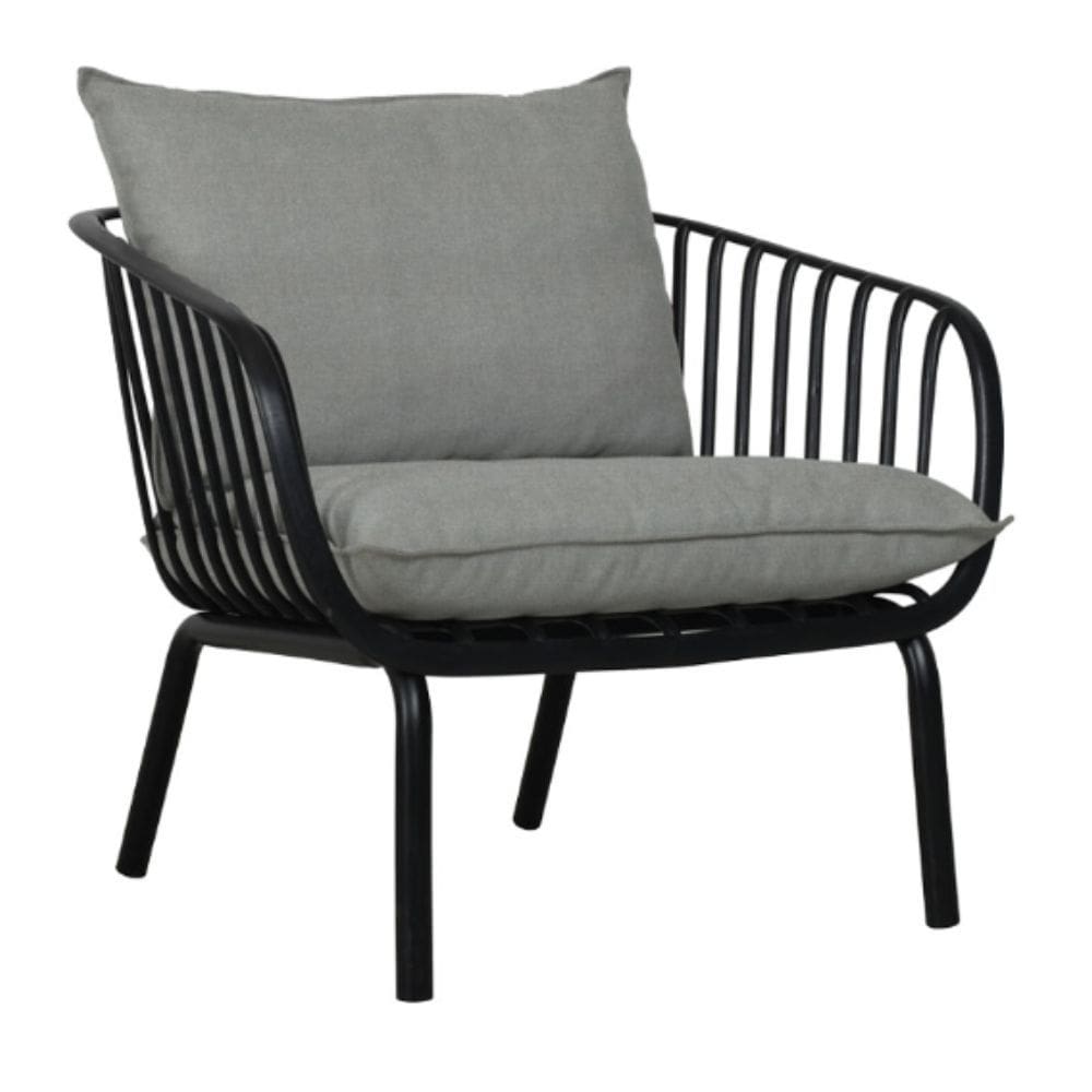 Poltrona Seiva - Preto e Cinza Mescla