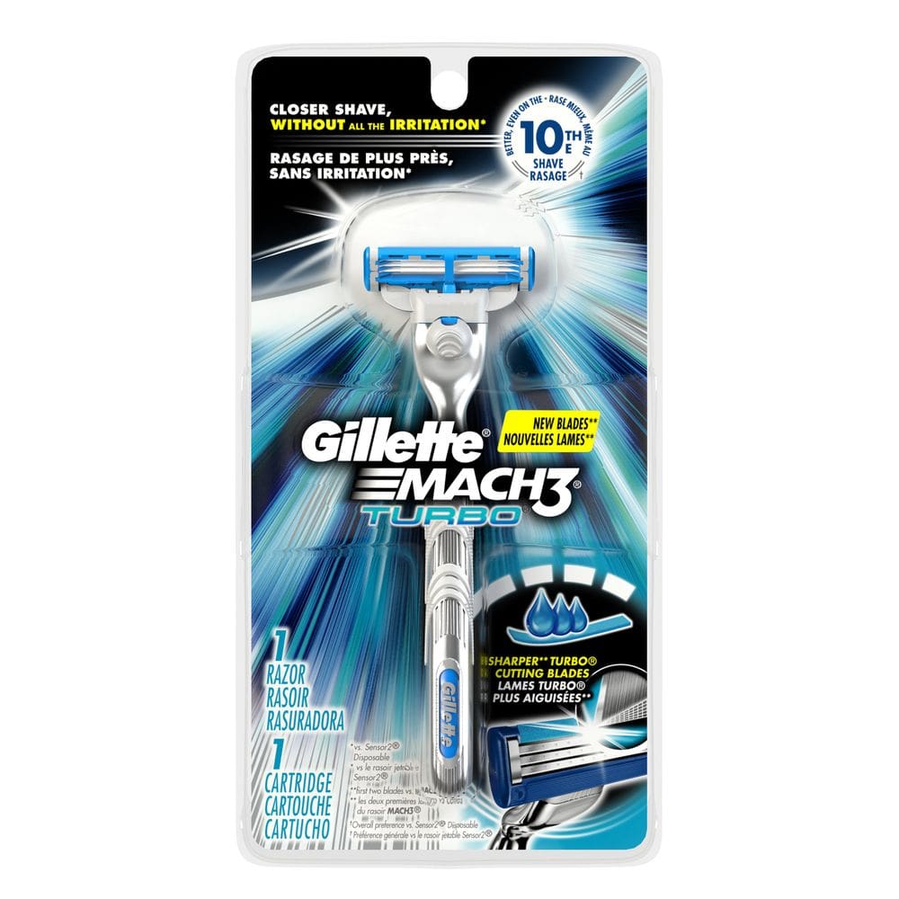 Alça Razor Gillette MACH 3 com 1 cartucho e turbo recarregável