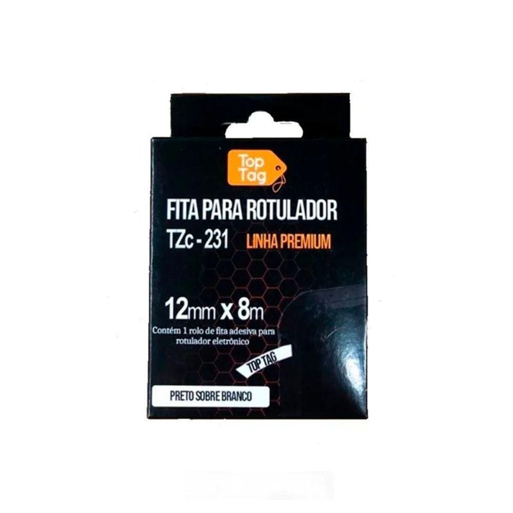 Cartucho Tze231 12mm 8 Metros Branca Para Rotulador
