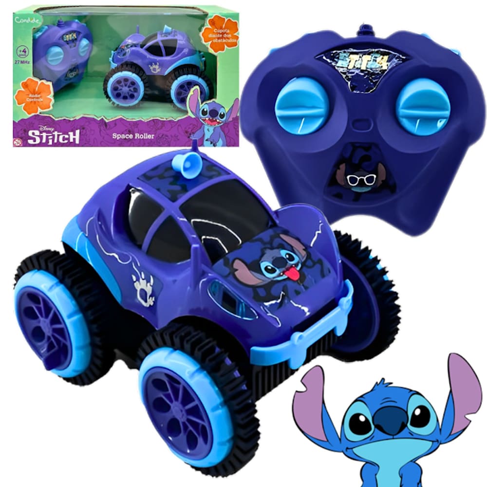 Carrinho De Controle Remoto Disney Stitch Space Roller