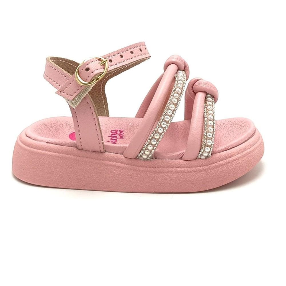 Sandália Infantil Menina Molekinha Tiras Brilhantes