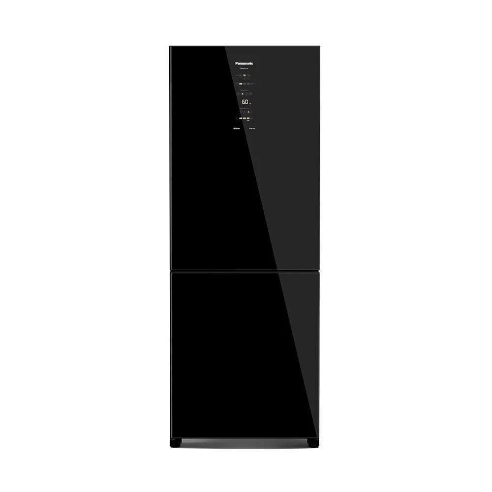 Geladeira Panasonic Black Glass Frost Free Inverse 450 Litros A+++ Iner Preta BB65GVFBA 127V