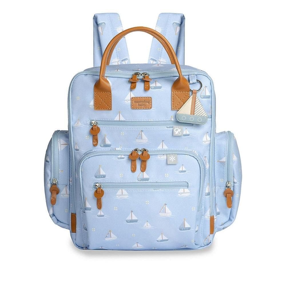 Mochila de Maternidade MasterBag Urban Barquinhos Mini Azul