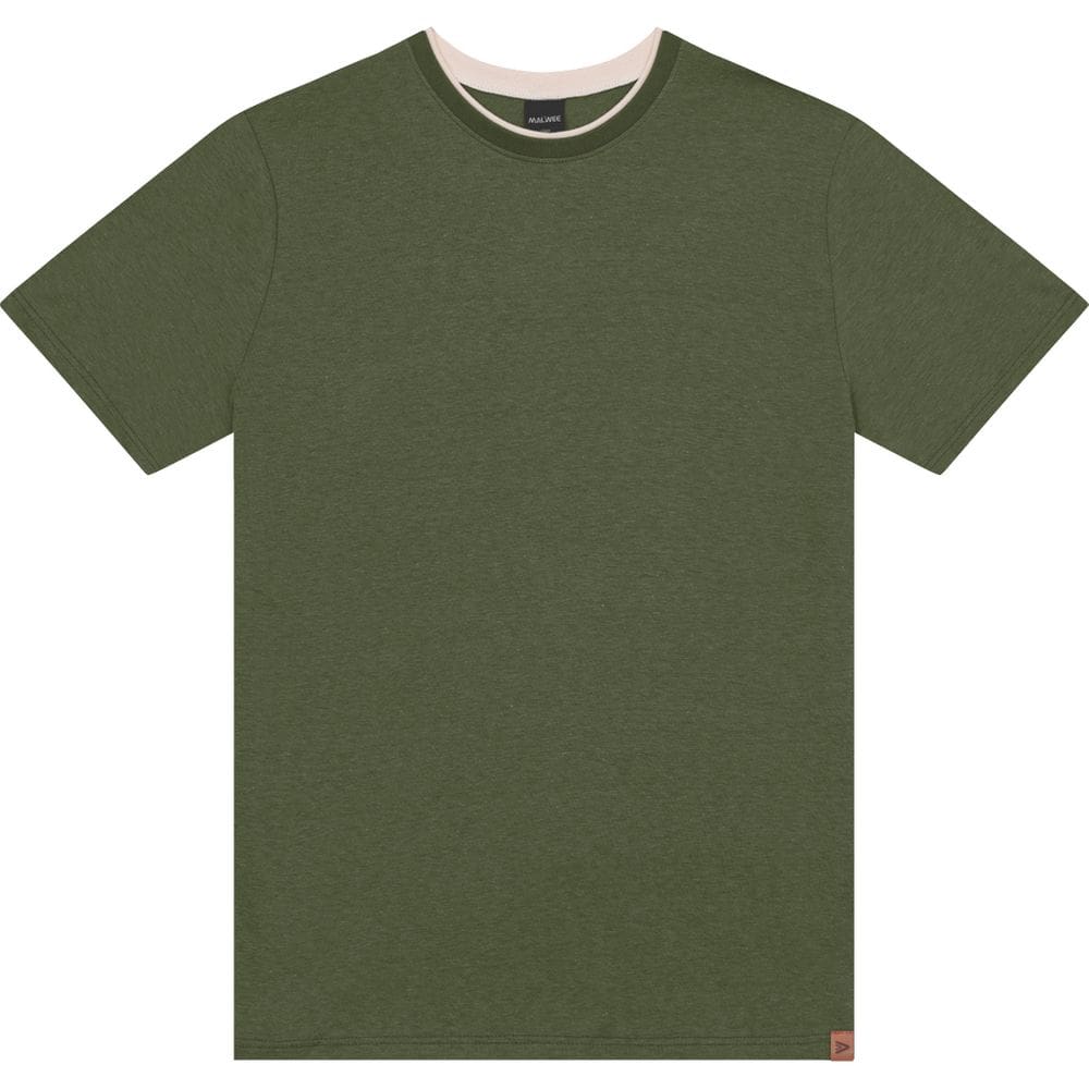 Camiseta Masculina Gola Dupla Malha Linho Malwee Ref. 123587