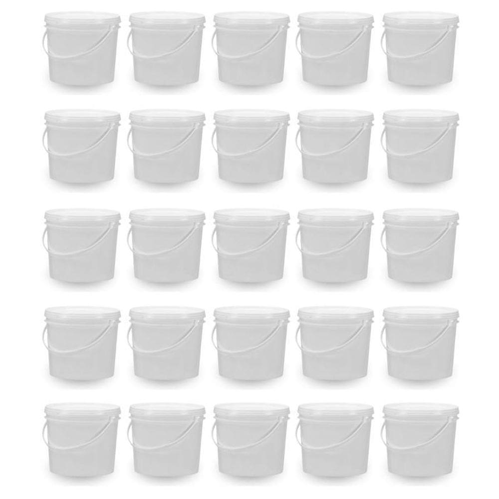 Balde Para Massinha 1.8 Litros Branco 25 Pçs