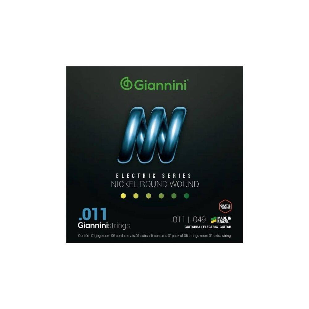 Encordoamento Guitarra Giannini Geegst.11 Nickel